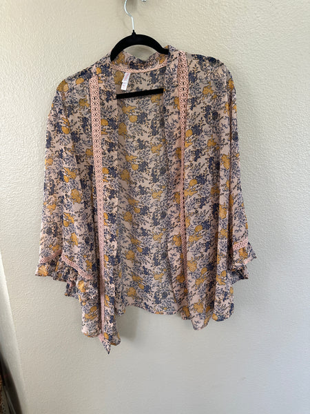 Xhilaration Sheer Floral Blouse