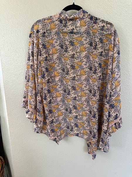 Xhilaration Sheer Floral Blouse