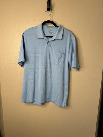 Van Heusen Men's Blue Short Sleeve Polo