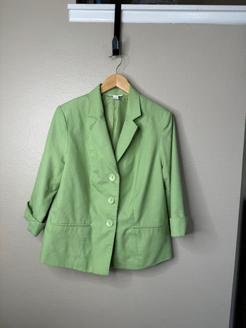 Dressbarn Women's Green Long Sleeve Blazer