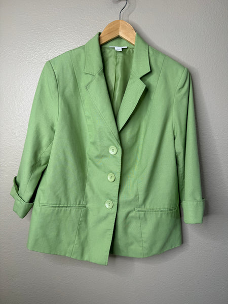 Dressbarn Women's Green Long Sleeve Blazer