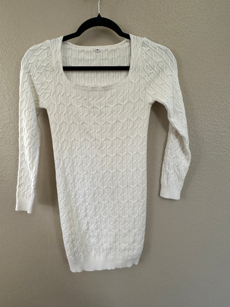 Shein White Sweater Dress