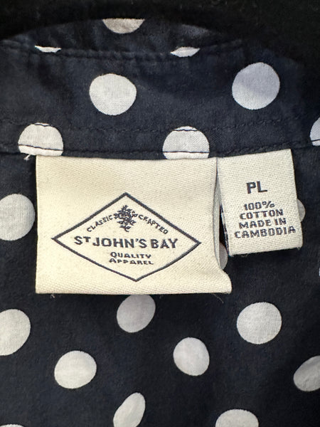 St. John's Bay Blue Polka Dot Sleeveless Blouse