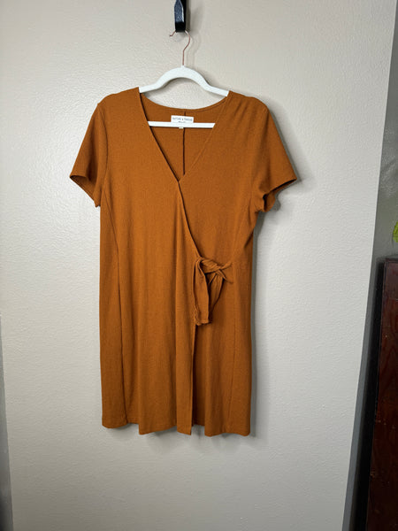 Texture & Thread Madewell Women's Rust Wrap Around Dress