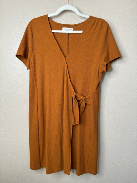 Texture & Thread Madewell Women's Rust Wrap Around Dress