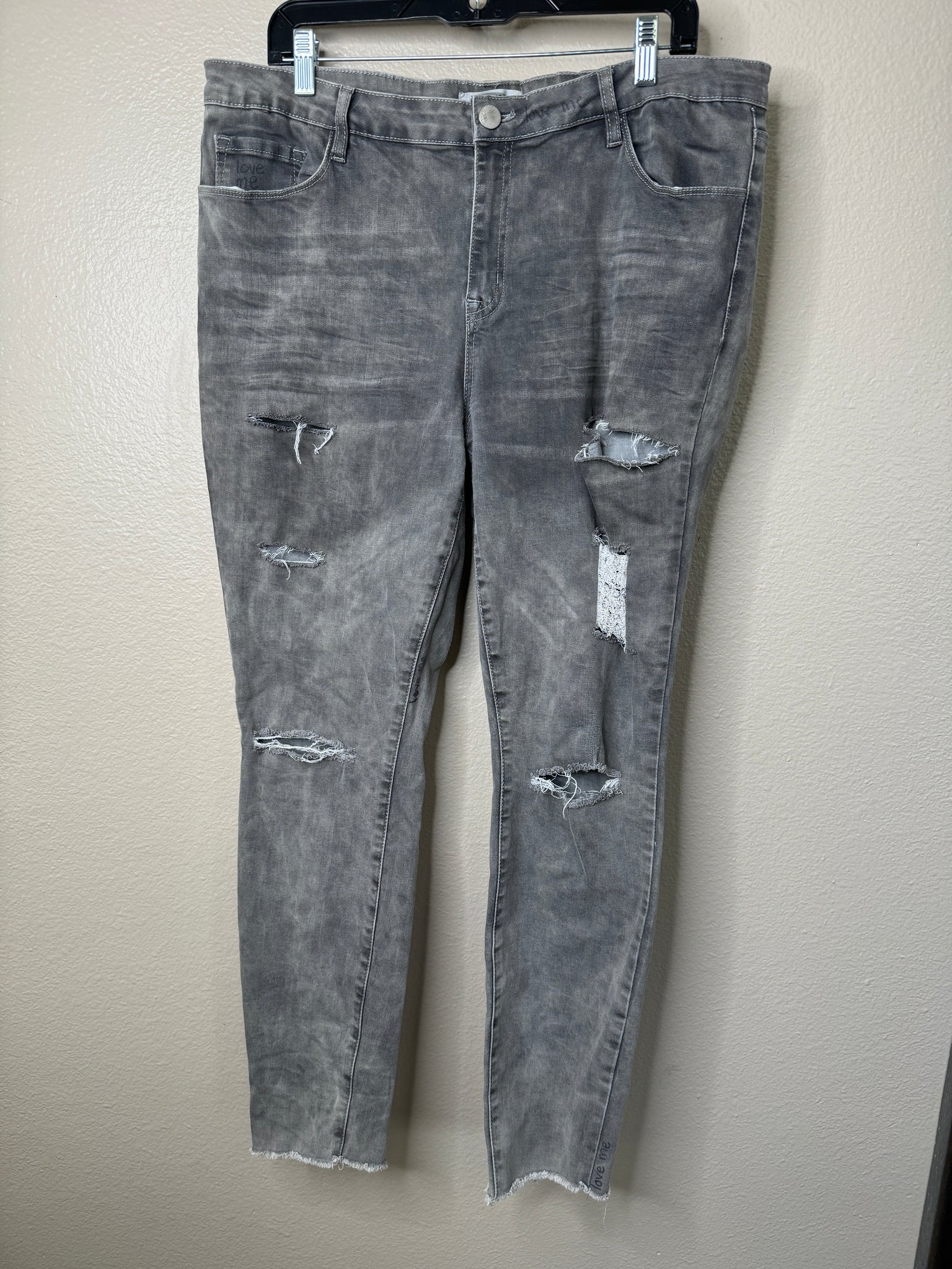 Refuge Women's Upcycled Gray Skinny Jeans