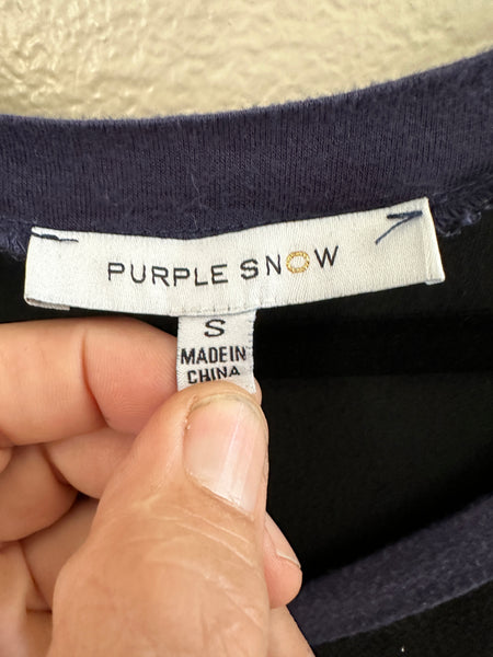 Purple Snow Black T-Shirt