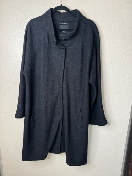 Cynthia Rowley 100% Wool Women's Black Long Coat