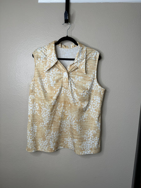 Handmade Women's Tan Sleeveless Blouse