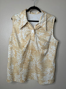 Handmade Women's Tan Sleeveless Blouse