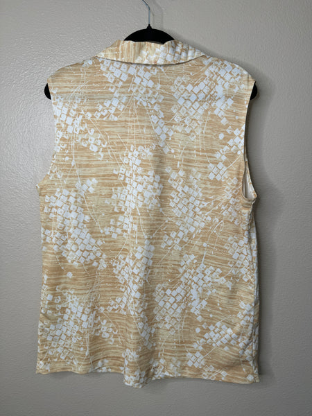 Handmade Women's Tan Sleeveless Blouse