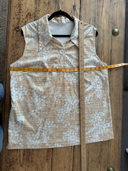 Handmade Women's Tan Sleeveless Blouse