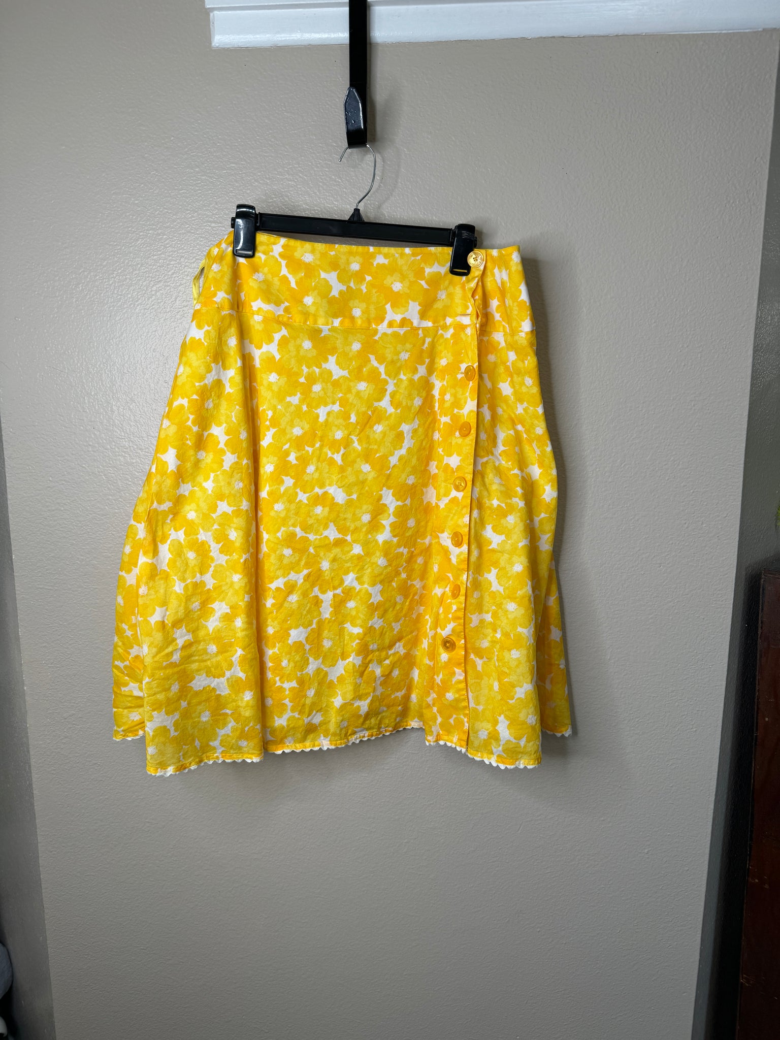 Jones New York Signature Women's Yellow Floral Skirt