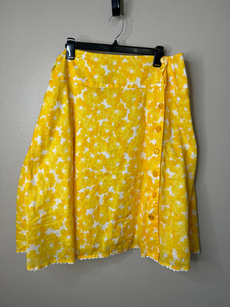 Jones New York Signature Women's Yellow Floral Skirt