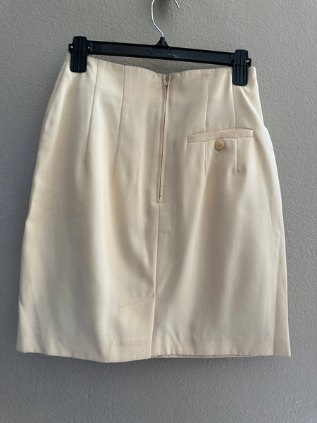 Cream Pencil Skirt