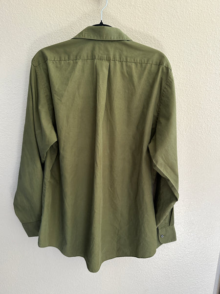 Van Heusen Green Long Sleeve Dress Shirt