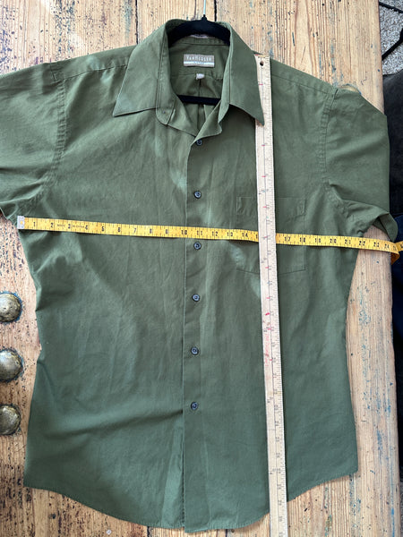 Van Heusen Green Long Sleeve Dress Shirt