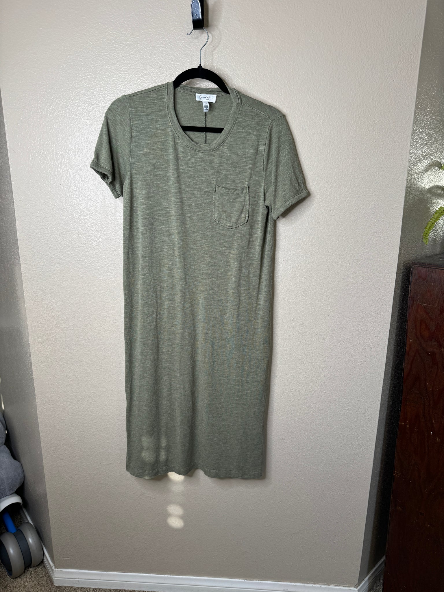 Jessica Simpson Women's Green Short Sleeve Dress