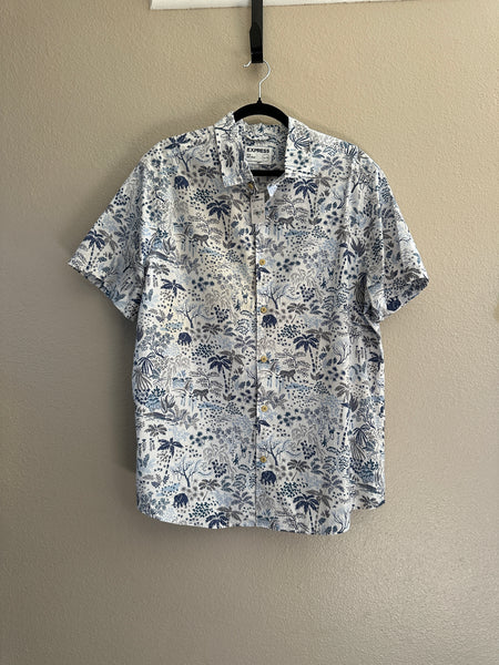 Express Men's Floral Short Sleeve Shirt-NWT