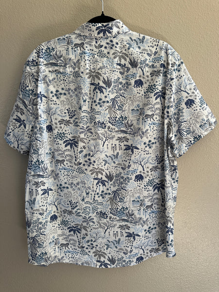 Express Men's Floral Short Sleeve Shirt-NWT