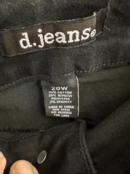 D. Jeans Recycled Denim Skinny Plus Black Jeans-NWT