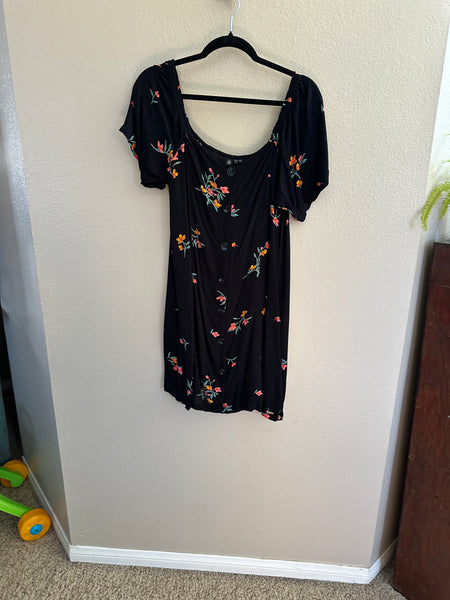 Volcom Black Floral Dress