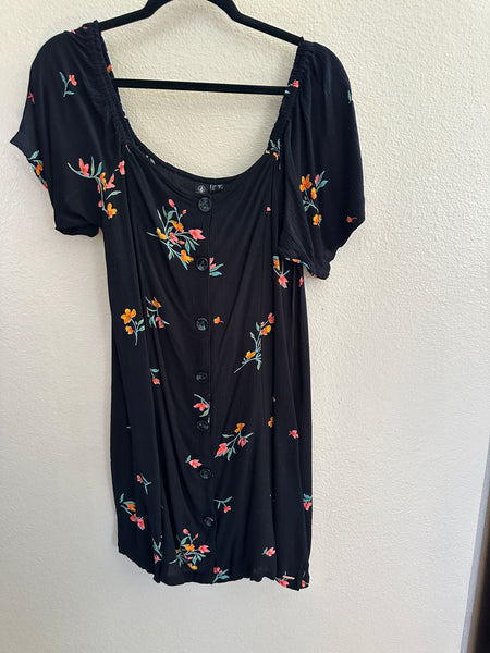 Volcom Black Floral Dress