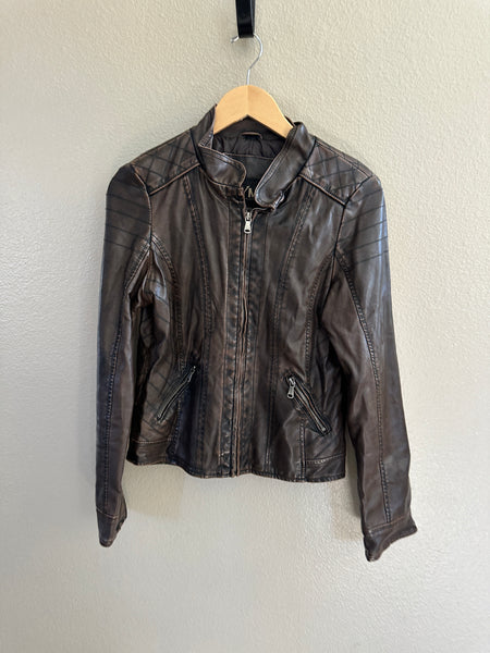 YMI Collection Brown Faux Leather Jacket