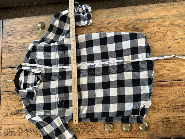 Mossimo Black/White Plaid Flannel Shirt