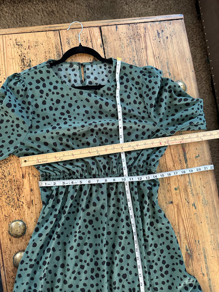 Shein Green Long Sleeve Dress