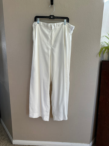 Banana Republic White Wide-Leg Pants