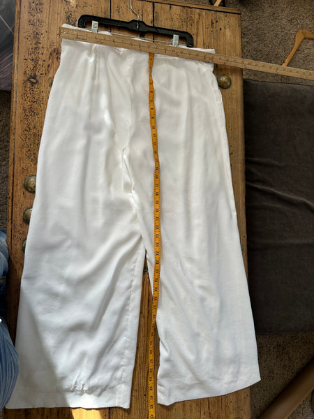 Banana Republic White Wide-Leg Pants