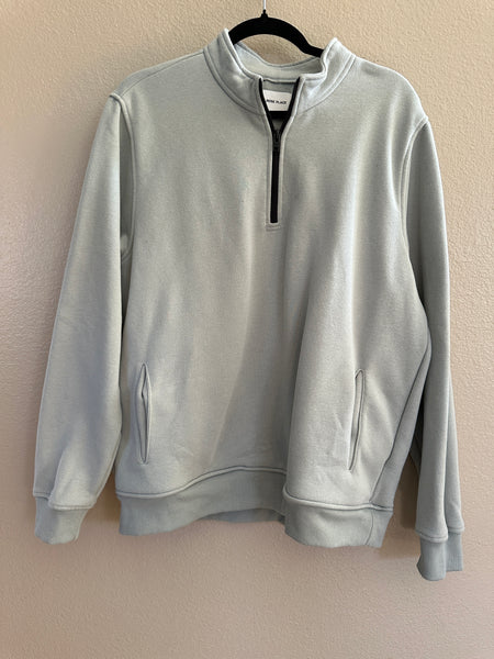 Melrose Place Light Green Montana Quarter Zip Sweatshirt