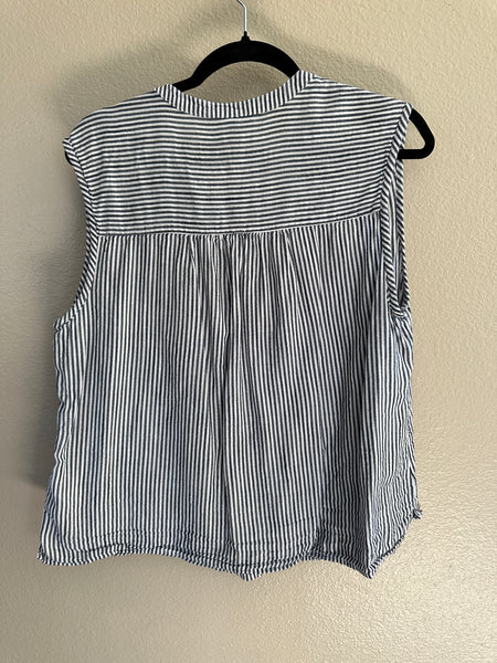 Old navy Blue/White Sleeveless Blouse