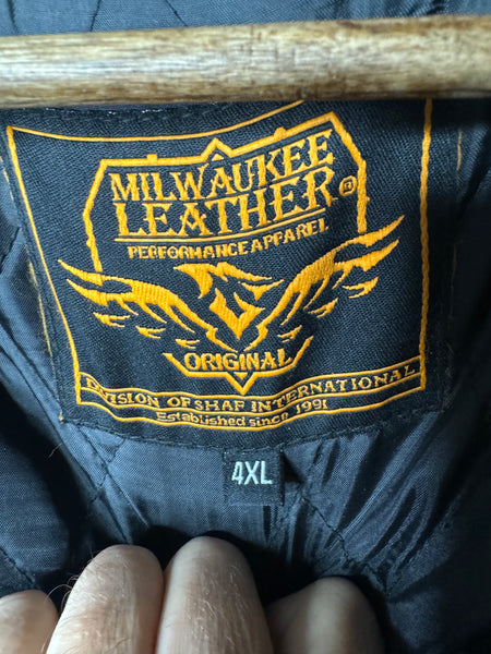 Milwaukee Leather Men's Black Genuine Leather Jacket