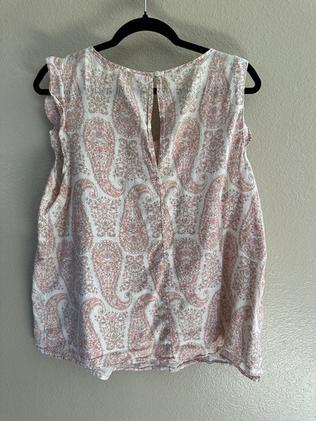 Old Navy Pink Floral Sleeveless Blouse