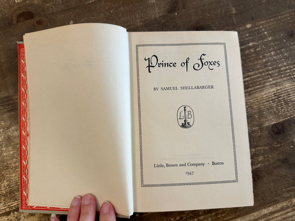 1947 Prince of Foxes title page