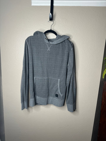 Express Men's Gray Long Sleeve Hoodie Sweatshirt