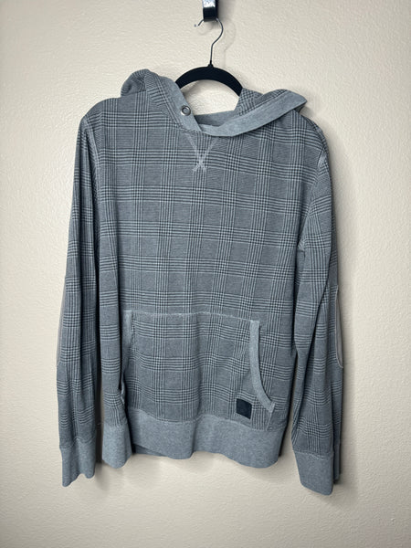 Express Men's Gray Long Sleeve Hoodie Sweatshirt