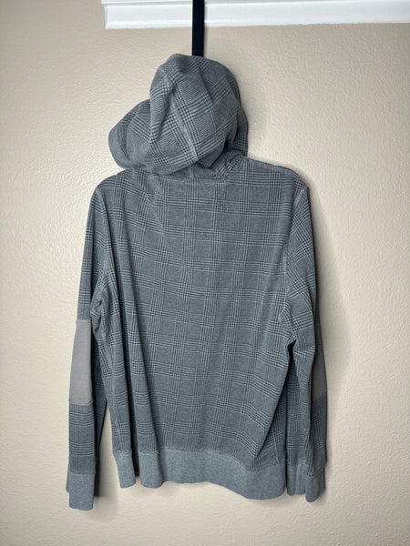 Express Men's Gray Long Sleeve Hoodie Sweatshirt