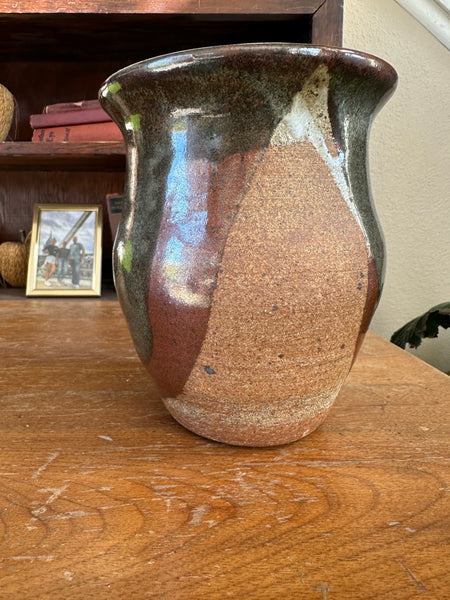 Vintage Handmade Studio Pottery Vase front view