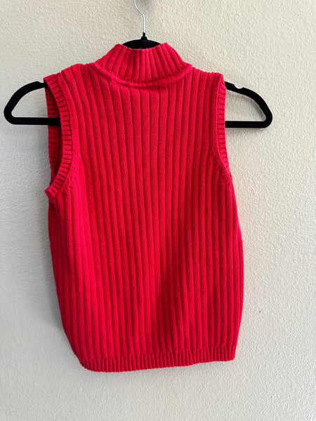 Villager Sport Red Sleeveless Sweater