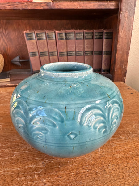 Vintage Handmade Glazed Pottery VaseVintage Handmade Glazed Pottery Vase