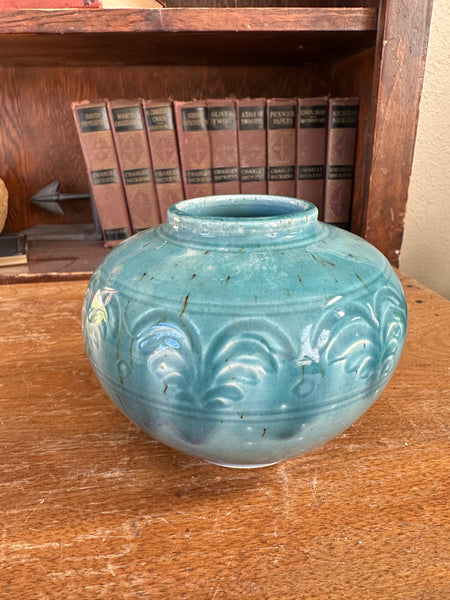 Vintage Handmade Glazed Pottery Vase