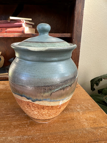 Vintage Handmade Clarksville Pottery Storage Jar