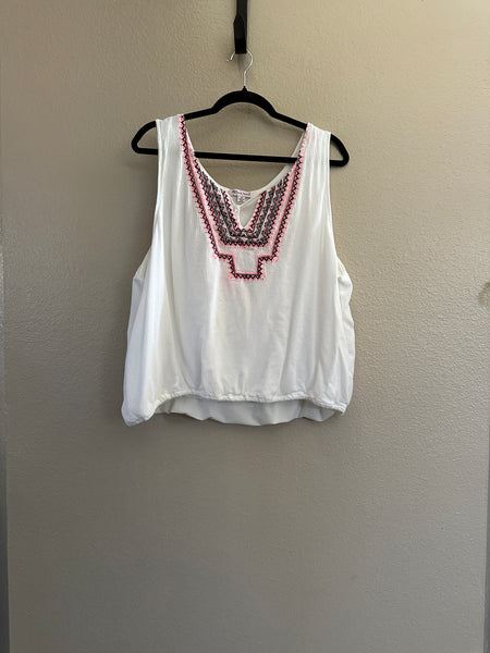 Extra Touch Embroidered Sleeveless Blouse