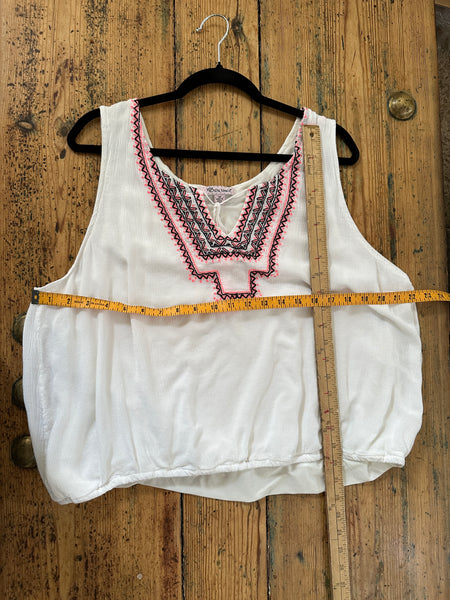 Extra Touch Embroidered Sleeveless Blouse