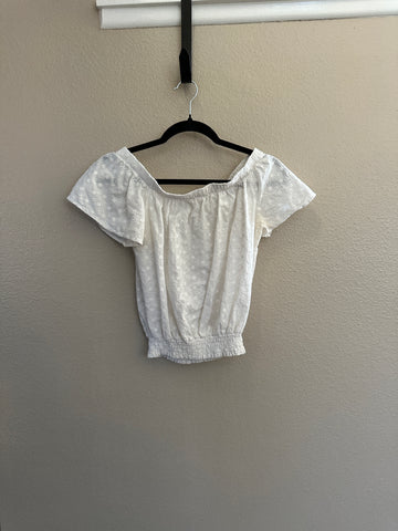 Roommate White Eyelet Off The Shoulder Blouse