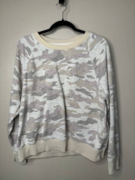 Old Navy Tan Camo Long Sleeve Sweatshirt