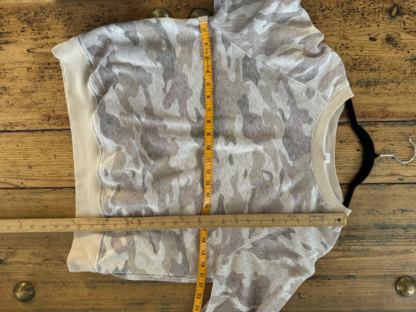 Old Navy Tan Camo Long Sleeve Sweatshirt